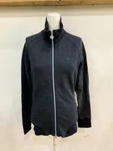 W9★NIKE GOLF/ナイキゴルフ ブルゾン 裏起毛 チャコールグレー×ブルー Mサイズ レディースゴルフウェア USED ★