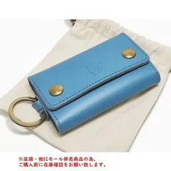 ※併売商品※◆未使用保管品◆IL BISONTE 【イルビゾンテ】6連キーケース キーリング レザー ブルー 男女兼用　M727