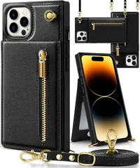 【在庫セール】ケース手帳型 アイフォ15 プロマックス スマホ ケース Max 財布型 iPhone 15 Pro Pro Max 適用 携帯ケース 肩掛け 15 首かけ 斜めがけ ショルダー アイフォン15 iphone Pro Maxケース手帳型 背面 カ