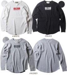 【BILLVAN 】定番プリント ヘビー・サーマル ワッフル・ロングTシャツ 袖リブ付き ビルバン