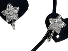 スワロフスキー　SWAROVSKI　クリスタル　スター／星　イヤリング　ラインストーン　シルバーカラー　送料無料