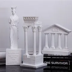 アンティーク　彫刻ギリシャ柱風オブジェ　セット 楽天市場】ローマの柱の彫像フィギュアギリシャの柱の置物ローマ