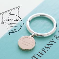極美品 鏡面仕上 ティファニー リターントゥ オーバルタグ リング 9号