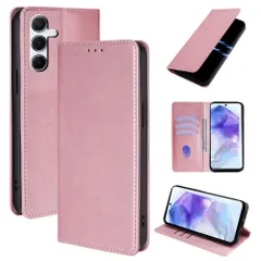 新品 Galaxy A55 5G SC-53E ケース 手帳型 Samsung ギャラクシーa55 財布型 カバー カードポケット付き SUGOIDAN 携帯ケース カード レザー スタンド機能 ストラップホール付き（ピンク）
