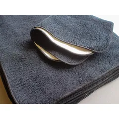 【新着商品】Imabary 素肌に優しい パイル+ガーゼ ハンカチタオル 10枚セット (ブラック)