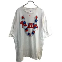 Majestic 半袖 プリント Tシャツ 2XLサイズ マジェスティック ビッグサイズ ホワイト 古着卸 アメリカ仕入 t2408-3988