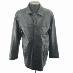 NEW TRENDS WORLD★羊革/ラムレザージャケット【M/黒】裏地ポリエステル100％/4釦/シンプル◆BA954L<sale>のサムネイル