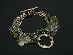Folli Follie フォリフォリ クローバー 3連 ブレスレット アクセアリー レディース シルバー系×グリーン系 DI8681