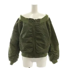 ローズバッド ROSE BUD MA-1風オフショルダーブルゾン ナイロンジャケット カーキ /KO ■OSのサムネイル