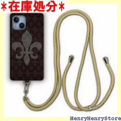 スマホショルダーケース iPhone13互換品 ケース 肩掛け 首かけ 斜め掛け アイフォン13互換品 スマホケース カバー ショルダーストラップ スマホカバー シンプル ユリ 百合の紋章 メンズ 939