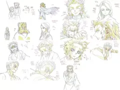 【中古】ポストカード 杏寿郎と猗窩座、杏寿郎と家族 原画ポストカードセット02 「鬼滅の刃 無限列車編・遊郭編 キャラクター絵巻カフェ in ufotable Cafe×マチ★アソビCAFE 終ノ巻」