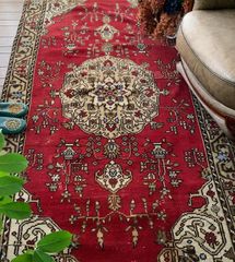 シノワズリ ヌードピンクベージュ トルコヴィンテージラグ 207cm×107cm