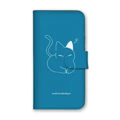 iPhone 13 iPhone13 ケース 手帳型 アイフォン13 スマホケース 携帯ケース 猫 ネコ ねこ 手書き かわいい 可愛い ジト目 らくがき ネイビー ピンク カラー07
