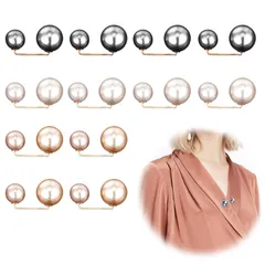 【在庫セール】ピンブローチ パール ブローチ （12個セット） ブローチピン レディース ウエストブローチ 襟ピン 安全ピン ショールピン ファッションパールブローチ ジーンズ Doyime ウエスト調整 おしゃれ 人気 母の日 ギフト 卒業 謝恩会 入園 結