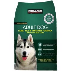 ドッグフード カークランドシグネチャー 成犬用 18kg 緑 ラム ライス ベジタブル コストコ 大容量