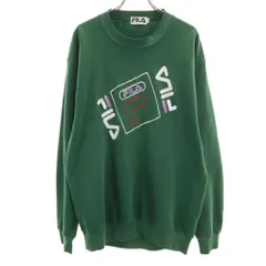 フィラ 長袖 スウェット トレーナー M グリーン FILA メンズ