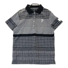 サイズ：2 PEARLY GATES パーリーゲイツ 2023年モデル 半袖ポロシャツ チェック柄 グレー系 [240101311258]# ゴルフウェア レディース ストスト