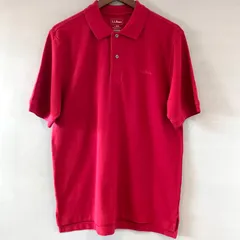 L.L.Bean エルエルビーン ポロシャツ 半袖シャツ S/S えんじ色 赤 メンズ Lサイズ