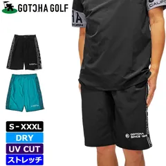 【カラー・サイズ選択可】 GOTCHA GOLF ガッチャゴルフ メンズ ショートパンツ テープロゴ 吸汗速乾 UVカット ストレッチ 232GG1902 ゴルフウェア ボトムス ドライ 吸水速乾 紫外線カット 新品【GOTCHA GOLF正規販売店】