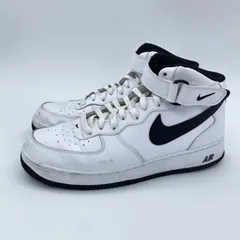 【中古】NIKE Air Force 1 Mid White/Black スニーカー 29.5cm DV0806-101 ホワイト ブラック ナイキ[10]