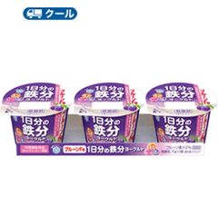 雪印　メグミルク　プルーンFe 1日分の鉄分ヨーグルト 【70g×3P×4】1ケース　 食べるタイプ 【クール便】　鉄・ビタミンB12、葉酸　プルーン
