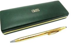 ■美品■ CROSS クロス ツイスト式 ボールペン 筆記用具 文房具 ステーショナリー ゴールド系 DE2700