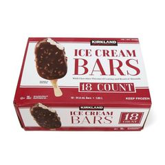 カークランド チョコアーモンド ディップド バニラアイスクリームバー 18本入り 大容量 1.65L(91.6ml×18本) コストコ アイスクリーム 冷凍便