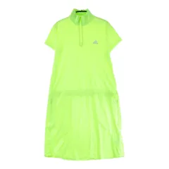 サイズ：M ADIDAS GOLF アディダスゴルフ GM0835 ハーフジップ 半袖ワンピース 総柄 グリーン系 [240101205829] ゴルフウェア レディース ストスト