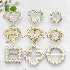 C キラキラ バックル パーツ 4個セット