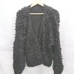 ◇ Kastane カスタネ フロントボタン　秋冬物　大人　カジュアル 長袖 セーター サイズF ブラック系 レディース E  【1504210003060】