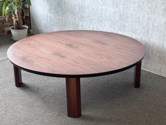 120丸　折りたたみリビングテーブル　ウォールナット突き板