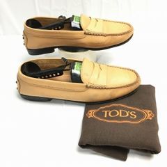 レア美品】(伊）TOD'S ドライビングシューズ レザー 36 茶 ステッチ