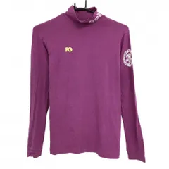 パーリーゲイツ 長袖ハイネックシャツ パープル 袖ロゴプリント レディース 1(M) ゴルフウェア PEARLY GATES