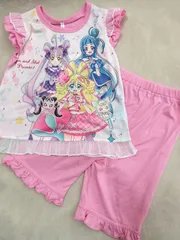 [バンダイ]キミとアイドルプリキュア　勇気がでる！光るパジャマ ルームウェア Ｂ柄ローズ【光る勇気リング付き】2781518