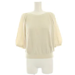 マッキントッシュフィロソフィー MACKINTOSH PHILOSOPHY ニット カットソー パフスリーブ 五分袖 ショート丈 38 アイボリー H5N11-721-02 /HN ■JS