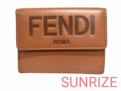 FENDI フェンディ ローマ コンパクトウォレット 三つ折り財布 レザー【K1267】