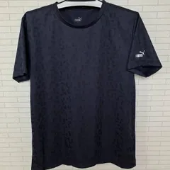 【PUMA/プーマ】半袖Ｔシャツ　グラフィックＴシャツ　レオパード柄　ネイビー　メンズＬサイズ　（中古・未使用）