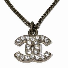 シャネル　CHANEL　ラインストーン　ココマーク　ブランド小物　ネックレス　レディース