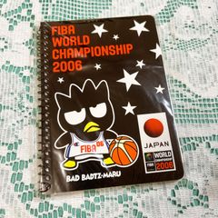 新品未使用品　サンリオ メモ帳　ノート　平成レトロ　文具　ブラック　ばつ丸　FIBA ノート　2006
