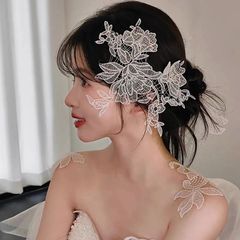フラワー 花びら お花 シルバー 透かし 髪飾り ヘッドドレス ティアラ 成人式 前撮り 和装 ウエディング ブライダルアクセサリー シンプル 上品