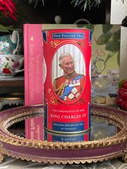 『New English teas』 チャールズ国王 戴冠記念 ドラム缶 イングリッシュブレックファースト イギリス製