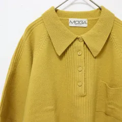 モガ MOGA ヴィンテージ ニット トップス からし色系 ｗ837722nのサムネイル