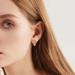 ステンレスピアス 金属アレルギー対応 316L 1粒ビジューハートピアス