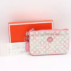 良品 箱/保証書付 コーチ 43627 ポーチ 白 NKG