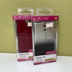 Xperia AX SO-01E用シェルカバー　マットレッド・ブラック✖シルバーいずれか一つ