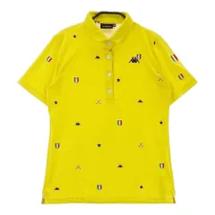 サイズ：M KAPPA GOLF カッパゴルフ  半袖ポロシャツ 総柄 イエロー系 [240101297155]# ゴルフウェア レディース ストスト
