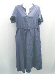 ◇ URBANRESEARCH シャツ生地 無地 ITEMS ロング丈 ワンピース サイズF ネイビー レディース E  【1309040078307】のサムネイル