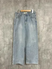 UNE MANSION ユヌマンション サイドフリンジ デニムパンツ sizeL/水色 ■■ レディース