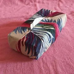 50's柄ティッシュボックスカバー グレーフラワー