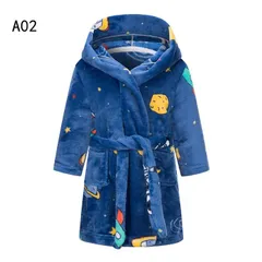 バスローブ キッズ フランネル パジャマ 子供服 女の子 男の子 ルームウェア 部屋着 もこもこ あったか ふわふわ 優しい肌触り フード付き 厚手 保温 防寒 可愛い 暖か 秋冬mlxz209
